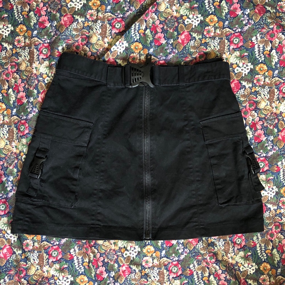 Poster Girl Black Cargo Buckle Black Mini Skirt Dolls Kill Size Small